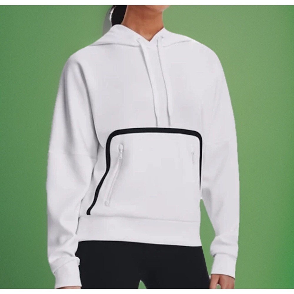 Under Armour Hoodie Women Sz L Sweatshirt Move Featherweight UA 1374818 NWT $110